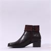 Regarde Le Ciel Jolene Cuff Block Heel - Brown Leather